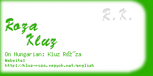 roza kluz business card